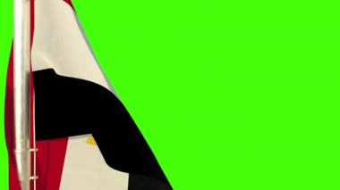  Krom anahtar ekranda marş günü için bayrak asmak, izole edilmiş