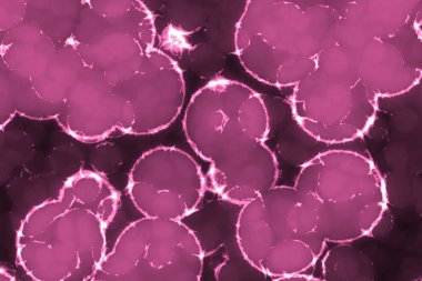 Çok güzel pembe dizayn. Biyolojik canlı hücreler. Bilgisayar grafikleri.