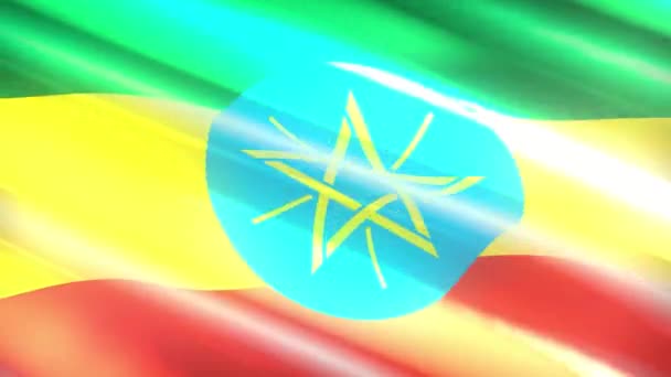 Αιθιοπία Σημαία Διακοπών Βρόχο Animation — Αρχείο Βίντεο