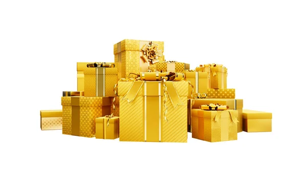 Goldish Group Surprise Presents New Year Black Friday Sell Out — Stock Photo, Image