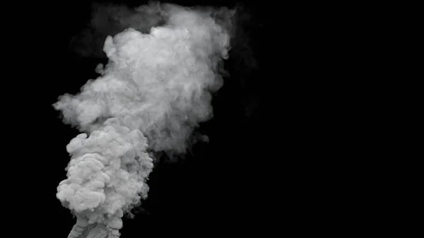 Grey Defilement Smoke Emission Explosion Black Isolated Industrial Rendering — Stok fotoğraf