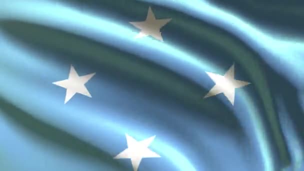 Micronesia Festive Flag Loop Animation — Stockvideo