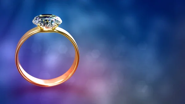 Diamond Engagement Ring Festival Backdrop Empty Place Abstract Rendering — ストック写真
