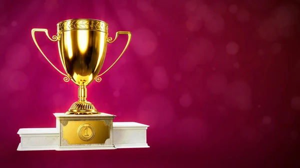 1St Place Cup Soft Focus Backdrop Free Place Abstract Rendering — Stock Photo, Image