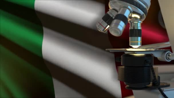 Italy Science Concept Flag — Stock videók