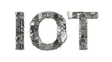 Teknojenik metal hurda siber detaylarının IOT metni, izole edilmiş - döngü video