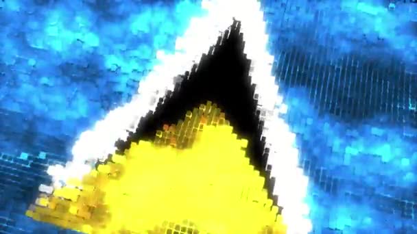 Futuristische Flagge Saint Lucia Schleife — Stockvideo