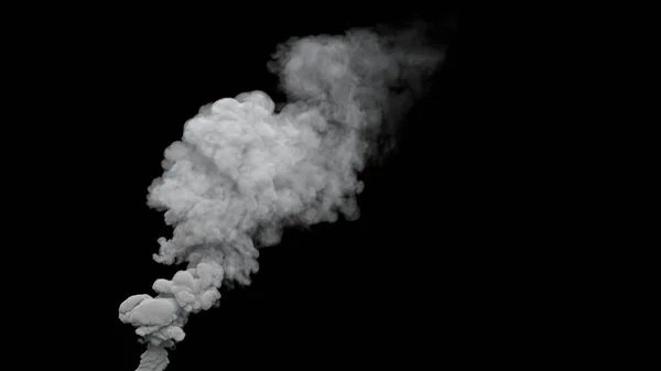 Szürke Mérgező Füst Kibocsátás Városi Tűz Fekete Elszigetelt Ipari Renderelés Jogdíjmentes Stock Fotók