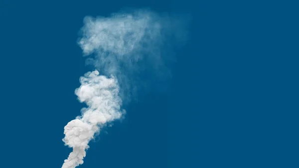Biały Gęsty Toksyczny Dym Kolumna Spalin Fabryki Izolowane Przemysłowych Ilustracji — Zdjęcie stockowe
