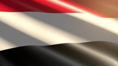 Yemen 'in parlak bayrağı - döngü animasyonu
