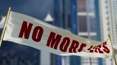 Bokeh şehrinin arka planında artık yalan şeffaflığı işareti yok