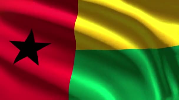 Slavnostní Vlajka Guineje Animace Smyčky — Stock video
