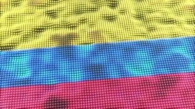 Kolombiya web konsept bayrak döngüsü