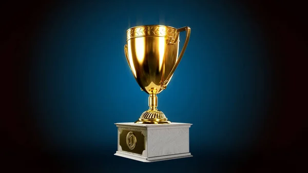 Gold 1St Place Prize Bowl Gradient Contest Achievement Object Rendering — Stock Photo, Image