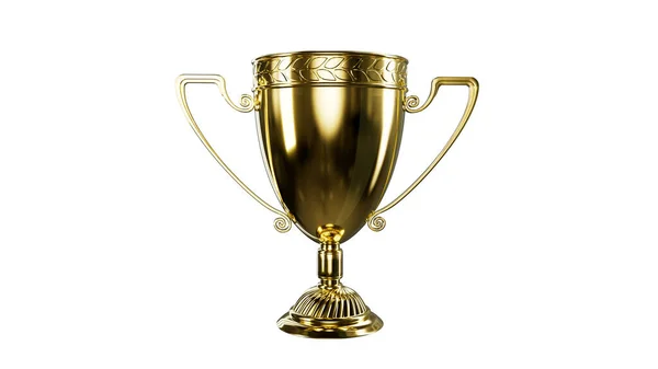 Cute Golden Prize Bowl Contest Victory Sign Isolated Object Illustration — Stock Photo, Image