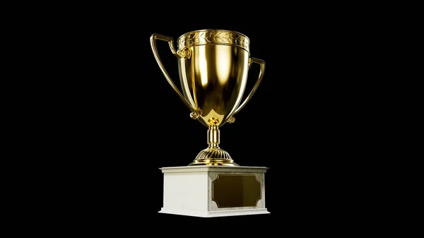 Призовий Кубок Єдесталі Знак Ділових Досягнень Ізольований Єкт Ілюстрація — стокове фото
