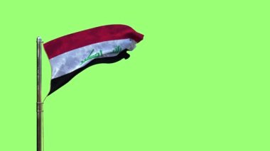 Krom ekranda izole edilmiş her bayram için Irak bayrağı sallıyor.