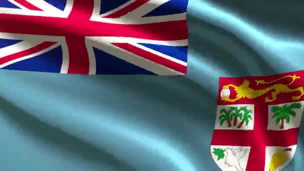 Fidzsi Ünnepi Zászló Hurok Animáció — Stock videók