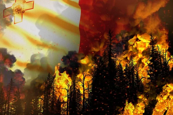 Gran Concepto Lucha Contra Incendios Forestales Desastre Natural Incendio Los —  Fotos de Stock