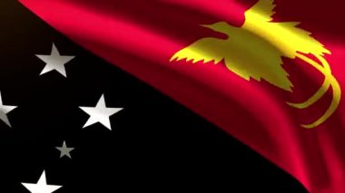 Papua Yeni Gine bayrağı - döngü animasyonu