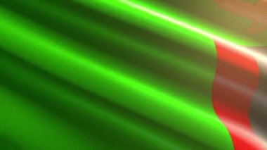 Zambiya parlak bayrağı - döngü canlandırması