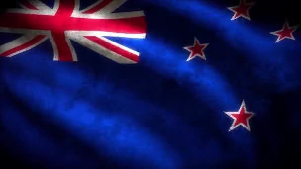 New Zealand Grungy Flag Loop — Stock Video