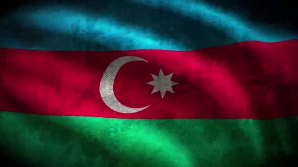 Bandera Grunge Azerbaiyán Animación Bucle — Vídeo de stock