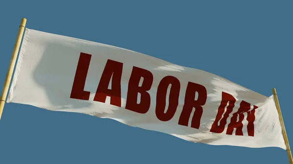 Labor Day Transparency Sign Blue Sky Isolated Object Rendering — Stock Photo, Image