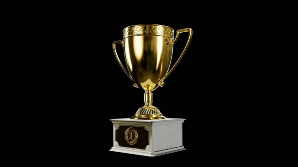 Reward Goblet Pedestal Contest Achievement Symbol Isolated Object Rendering — Stock Photo, Image