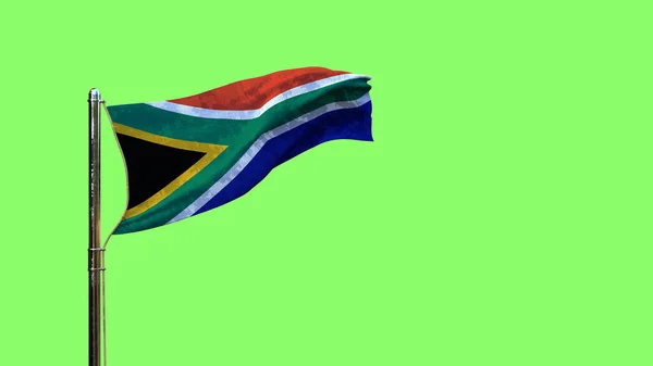 Waving Flag South Africa Any Holiday Chroma Key Screen Isolated — Stock Photo, Image