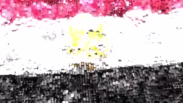 Egitto Bandiera Luminosa Anello — Video Stock