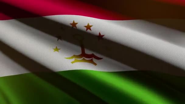 Tacikistan Bayrağı Döngü Animasyonu — Stok video