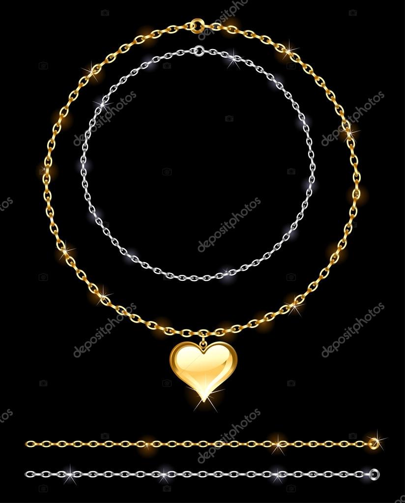 Cadena de oro y plata — Vector de stock © blackmoon979 34433801
