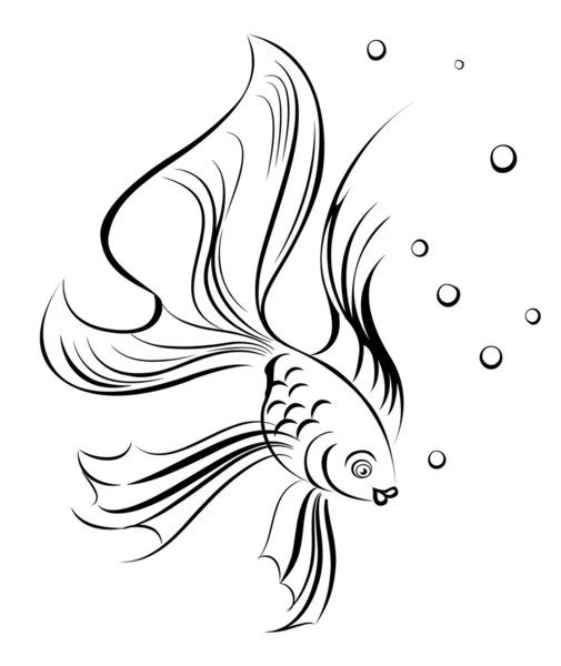 ปลาซิลูเอท — ภาพเวกเตอร์สต็อก