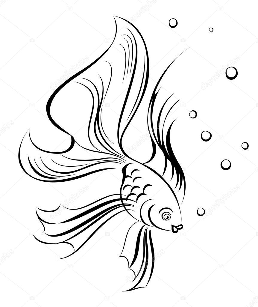 シルエットの魚 ストックベクター C Blackmoon979 シルエットの魚 ストックベクター C Blackmoon979