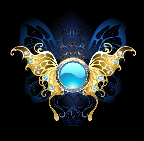 Altın Kelebek kanatları ile banner