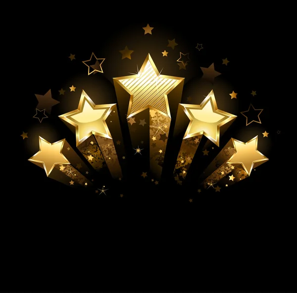 5 つの金の星 — ストックベクタ