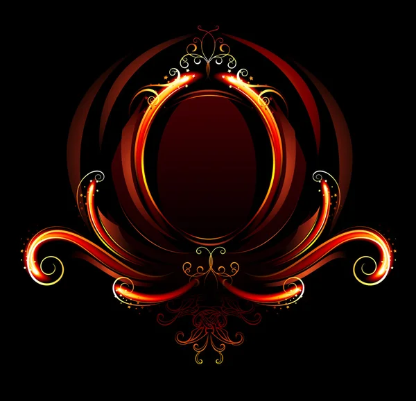 Bannière ovale flamboyante — Image vectorielle