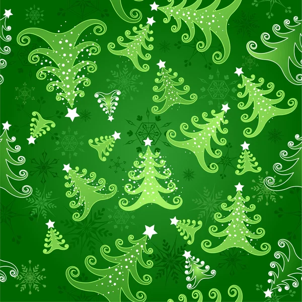 Seamless background with Christmas trees — Stock Vector