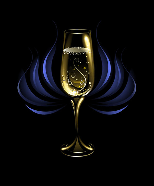 Wineglass of champagne