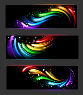 Gökkuşağı desen ile banner
