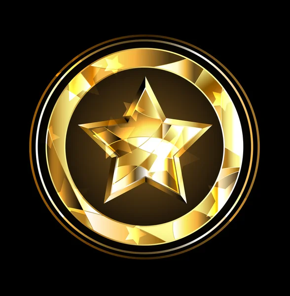 Gold Star foil — Stock Vector