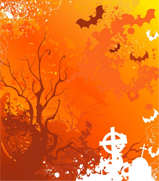Oranžové pozadí na halloween — Stockový vektor