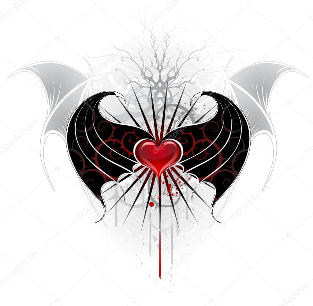 red heart of a vampire