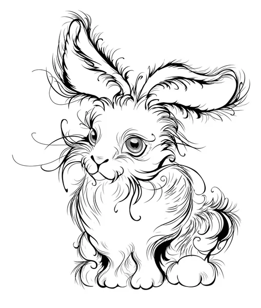 Stilize edilmiş tavşan — Stok Vektör