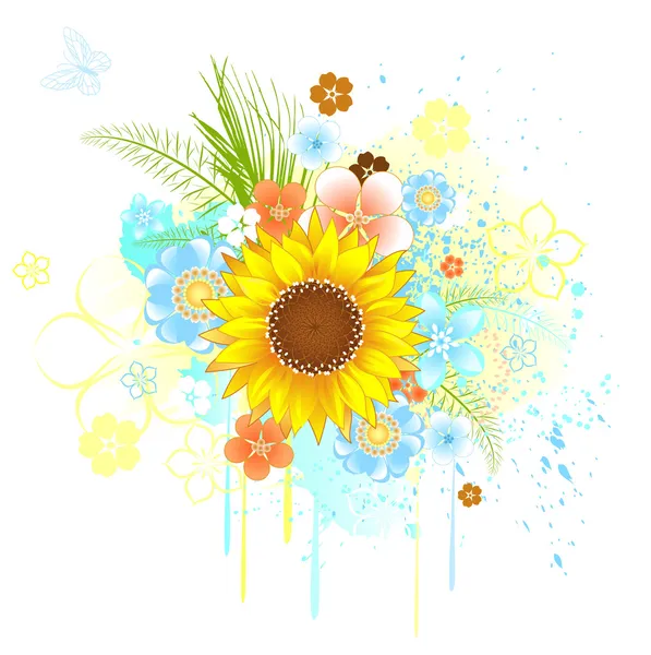 Letní slunečnice — Stockový vektor