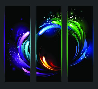 Vertical banner with abstract background