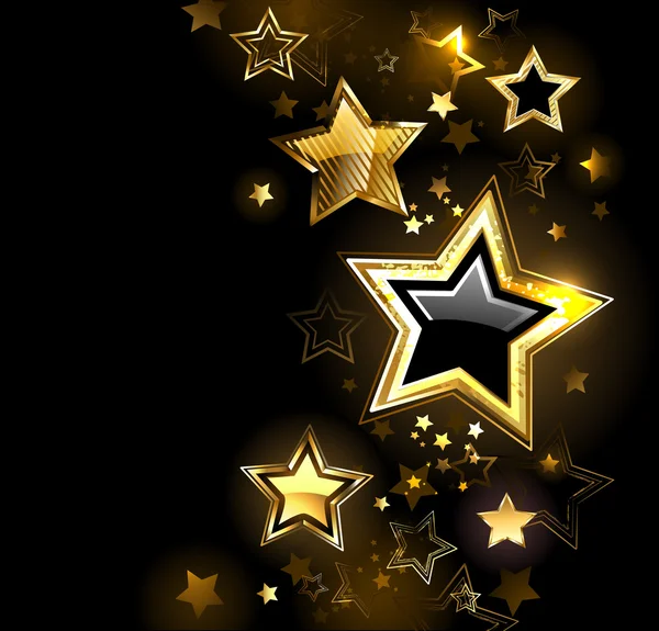 Glanzende gouden ster — Stockvector