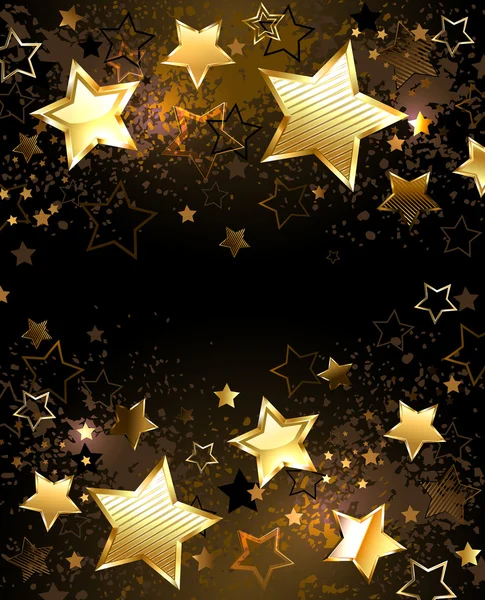 Background with golden stars — Stock Vector