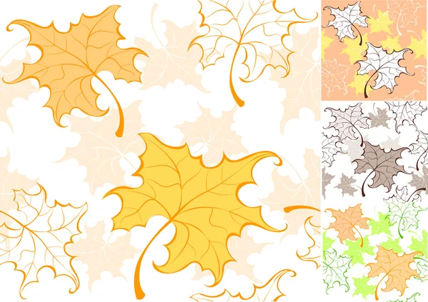 Pattern from autumn sheet — Stock Vector
